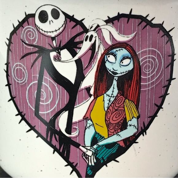 The Nightmare Before Christmas 20 oz Ceramic Mug Jack and Sally Heart Large Cup - Picture 6 of 11